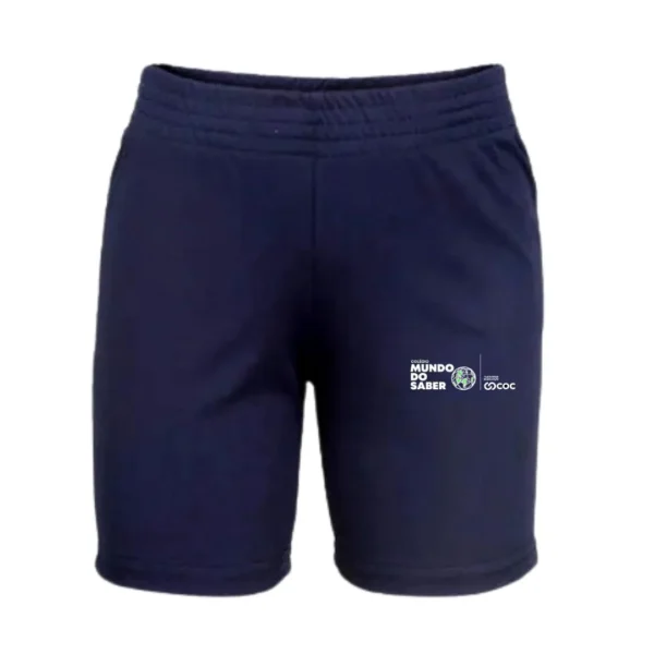 BERMUDA MASCULINA HELANCA SEM BOLSO UNIFORME MUNDO COC