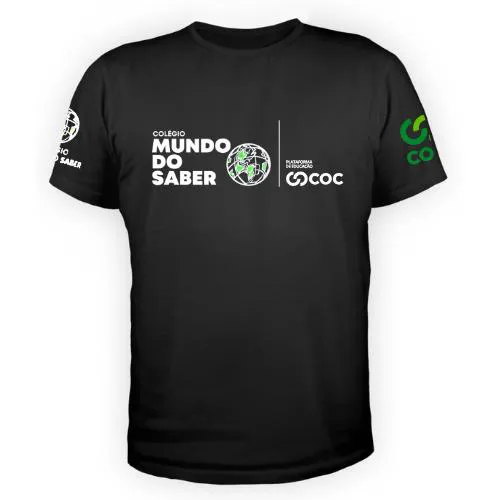 CAMISETA COC COLÉGIO MUNDO DO SABER EXCLUSIVA ENSINO MÉDIO PRETA