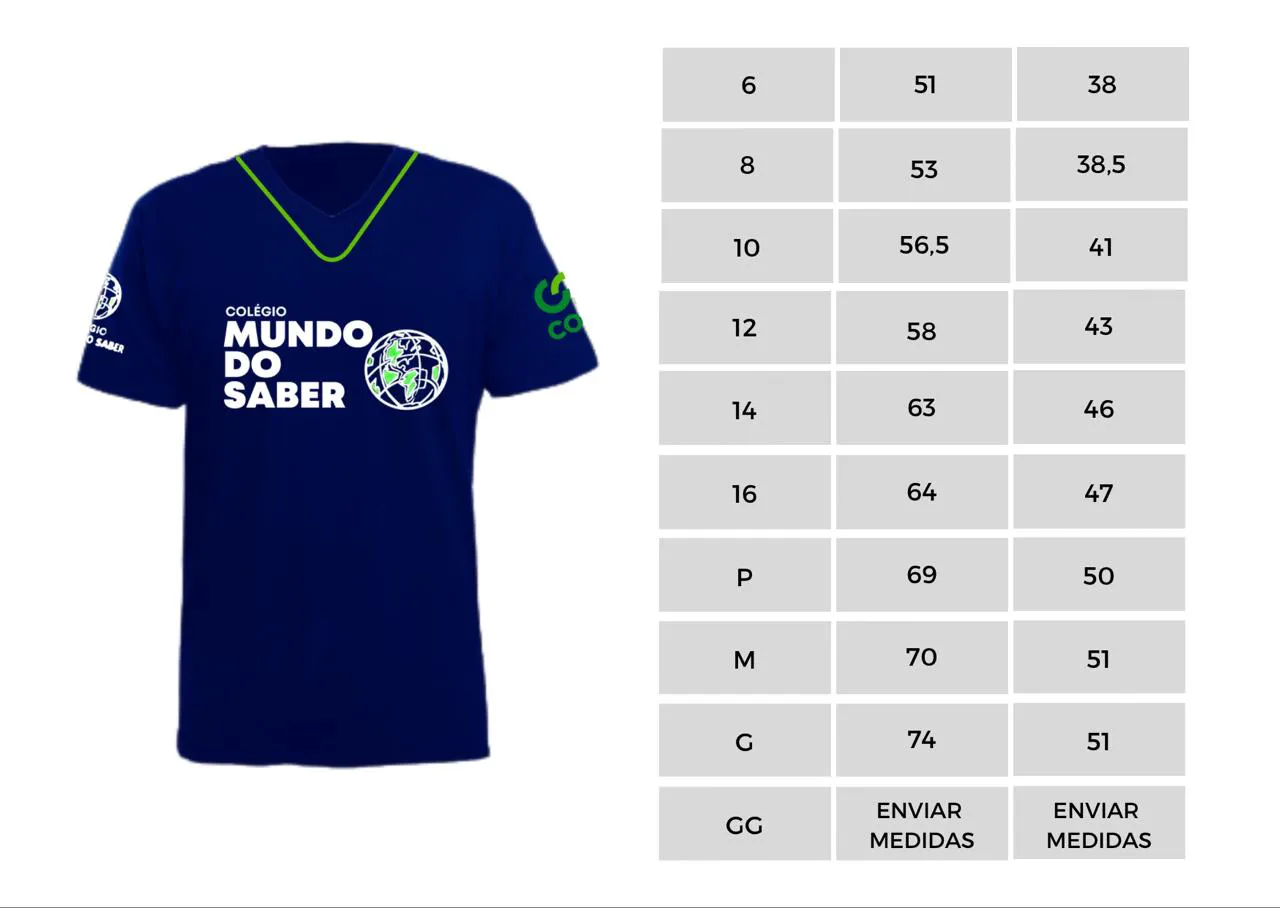 Camiseta Ensino Fundamental Manga Curta - 1º ao 9º Ano - Imagem 2