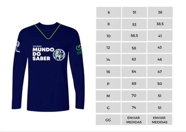 Camiseta Ensino Fundamental Manga Longa - 1º ao 9º Ano - Image 2