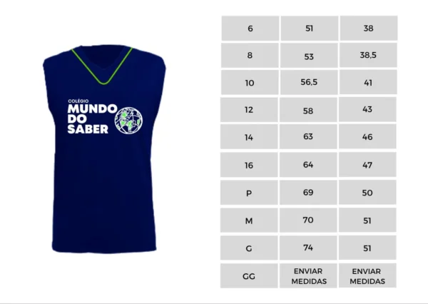 Camiseta Ensino Fundamental Regata - 1º ao 9º Ano - Image 2
