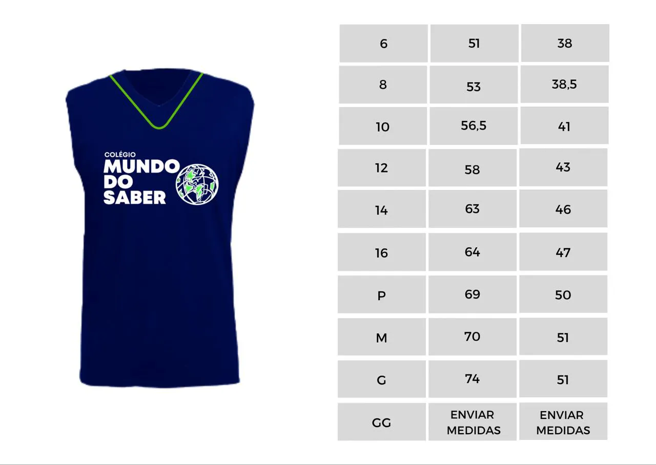 Camiseta Ensino Fundamental Regata - 1º ao 9º Ano - Imagem 2