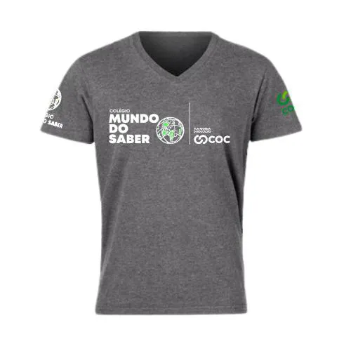 CAMISETA VEM PRO MUNDO EXCLUSIVA ENSINO MÉDIO CINZA