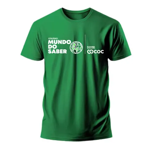 CAMISETA VEM PRO MUNDO EXCLUSIVA ENSINO MÉDIO VERDE BANDEIRA